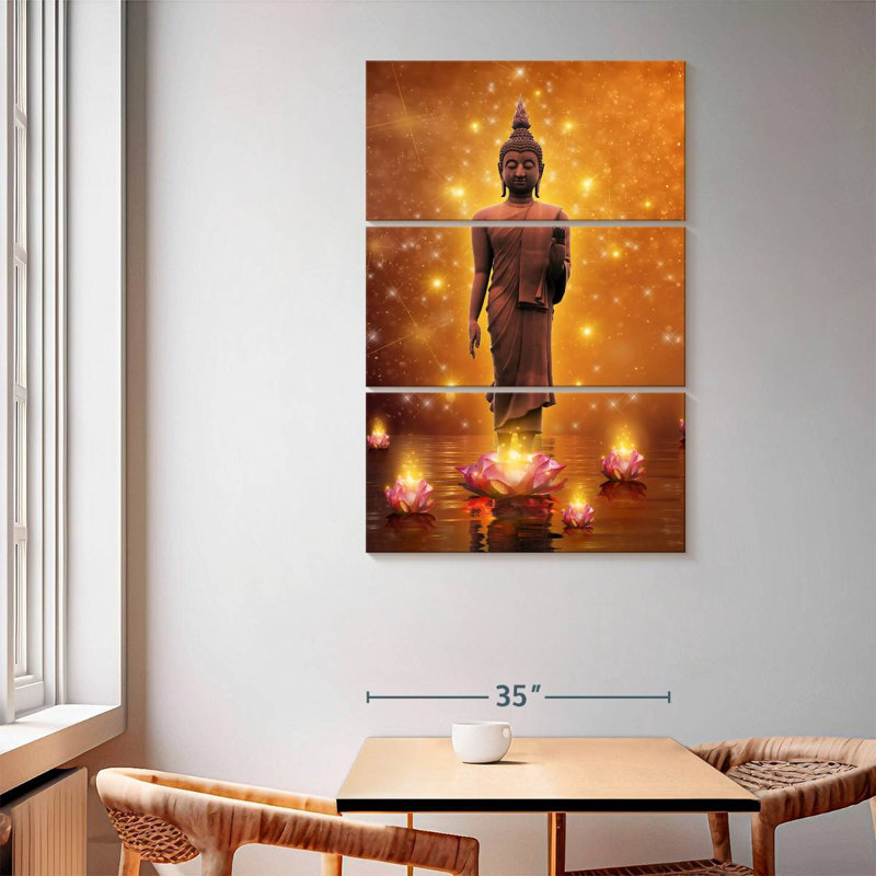 Adella Buddha Lotus, 65" H x 42" W