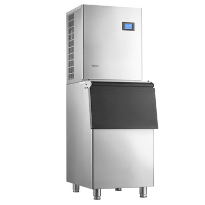 Commercial Ice Maker Machine 690 Lbs/24H Ice-Making Stainless Steel, for Bar Cafe Restaurant Business, Ice Ready in 15 Mins, Freestanding with 250 Lbs Ice Storage Bin and Auto Self-Cleaning