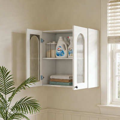 Armoire murale 2 portes en verre