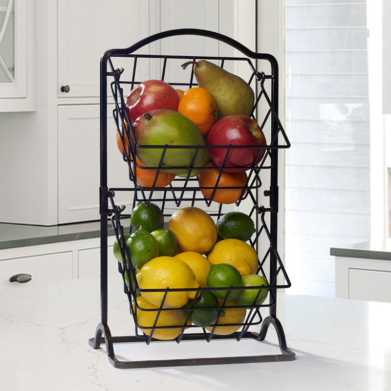 Panier suspendu à 2 niveaux Gourmet Basics par Mikasa, Rectiligne