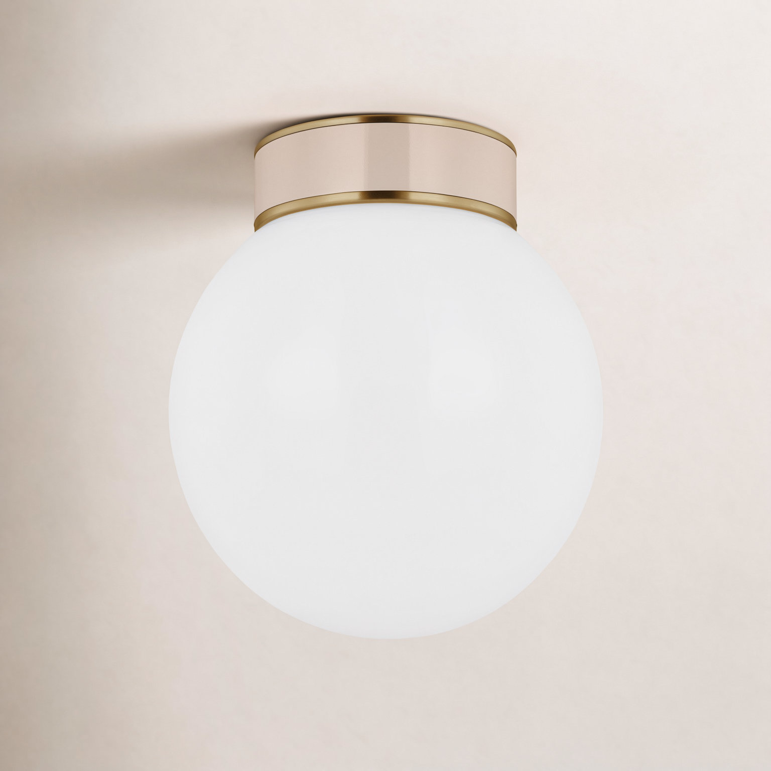 Moraine Single Light Flush Mount, Burnished Brass BLH