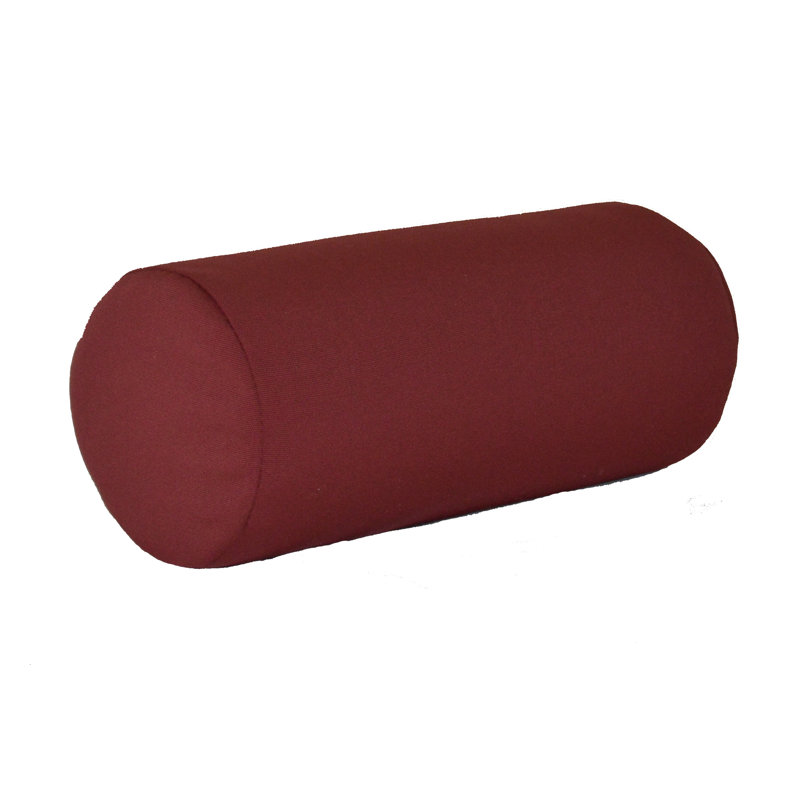 Sundown Acrylic Bolster Pillow, 7" H x 18" W, Burgundy