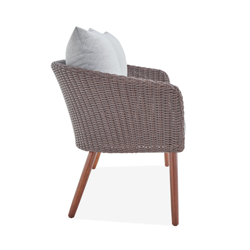 Panek 4 Seater Rattan Sofa Set, 43.18cm H x 88.9cm W x 60.96cm D
