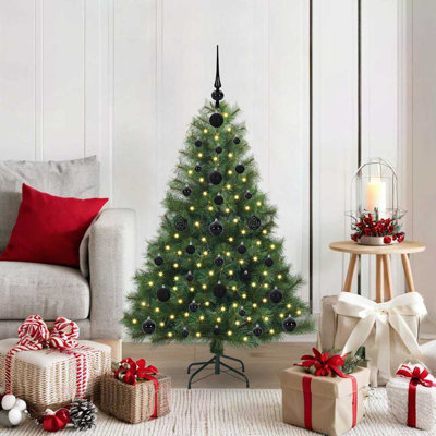  Artificial Christmas Tree with 150 LEDs Green PE and PVC