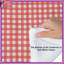 Édredon rouge et blanc à motif vichy-128699955