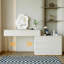 Coiffeuse avec miroir lumineux, 5 tiroirs, 1 chaise