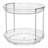 2 Tier Lazy Susan Turntable Organizer 9.25'' Rotating Spice Rack Organization, Clear