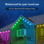 Guirlande lumineuse permanente de 30 m (100 pi) pour avant-toit, DEL RVB+IC avec application et télécommande, 100 modes d'éclairage, étanche IP67, idéale pour la décoration intérieure et extérieure (Noël, Halloween, fêtes et usage quotidien).-1793689903