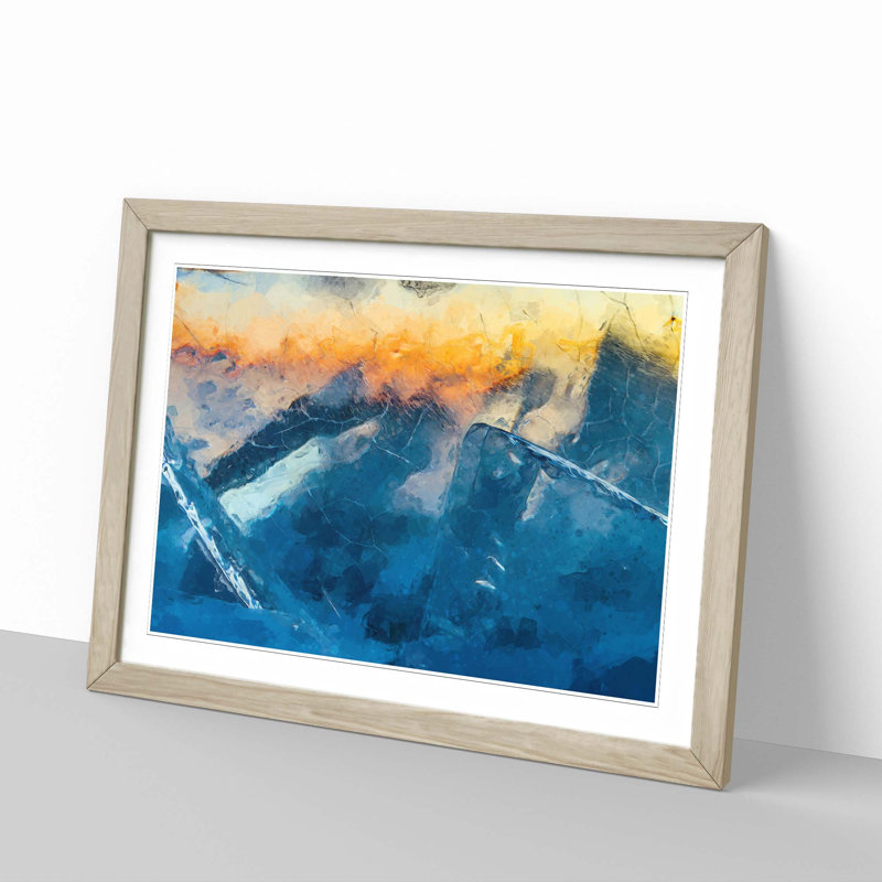 Frozen in Time in Abstract - Picture Frame Graphic Art Print, Oak Framed, 27cm H x 36cm W x 2cm D
