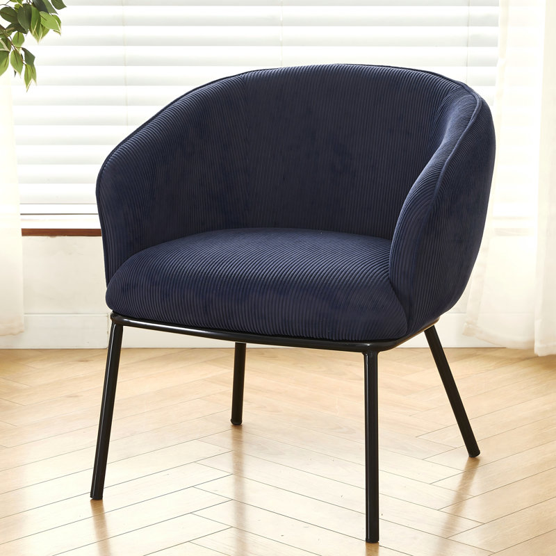 Fauteuil d'appoint rembourré avec pieds en métal Modern, Blue