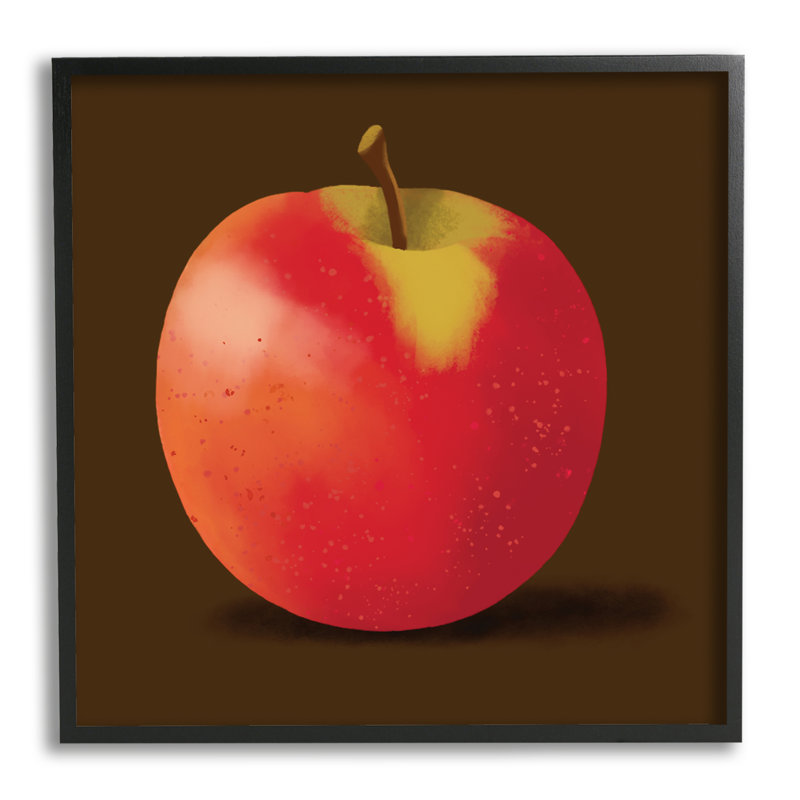 «Lush Red Apple», portrait détaillé par Sally Springer Griffith - impression, H 17 po x l 17 po x P 1,5 po