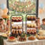 Lot de 2 présentoirs à cupcakes en bois à 3 étages, grand plateau de présentation pouvant contenir 50 cupcakes pour votre table de desserts
