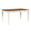 Ensemble de table de salle à manger en bois Mid-Century 6 pièces, ensemble de table de cuisine avec tiroir, chaises rembourrées et banc-1973463160