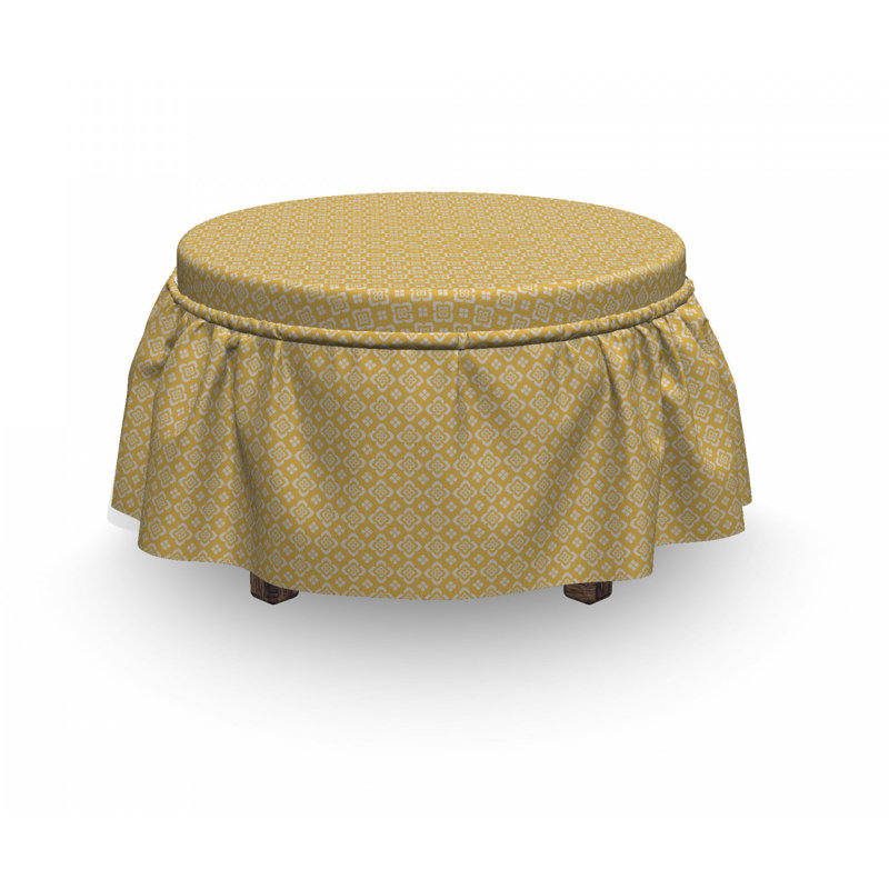 Housse pour repose-pieds à motif plantes antiques