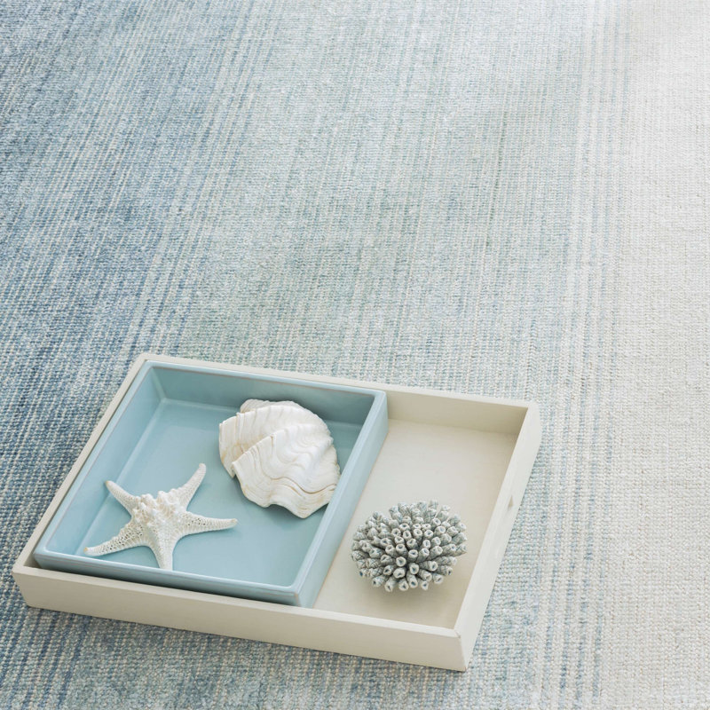 Sky Moon Handwoven Cotton/Viscose Rug, Rectangle 2' x 3'