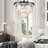 9 - Light Iron Dimmable Tiered Chandelier