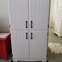 Armoire de Rangement avec 4 Portes - Farnel Blanc Solide South Shore -  Clément