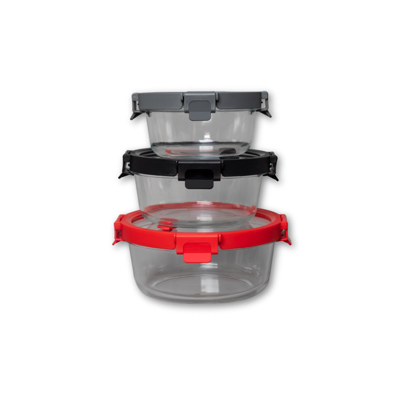 Genicook Glass 3 Container Food Storage Set