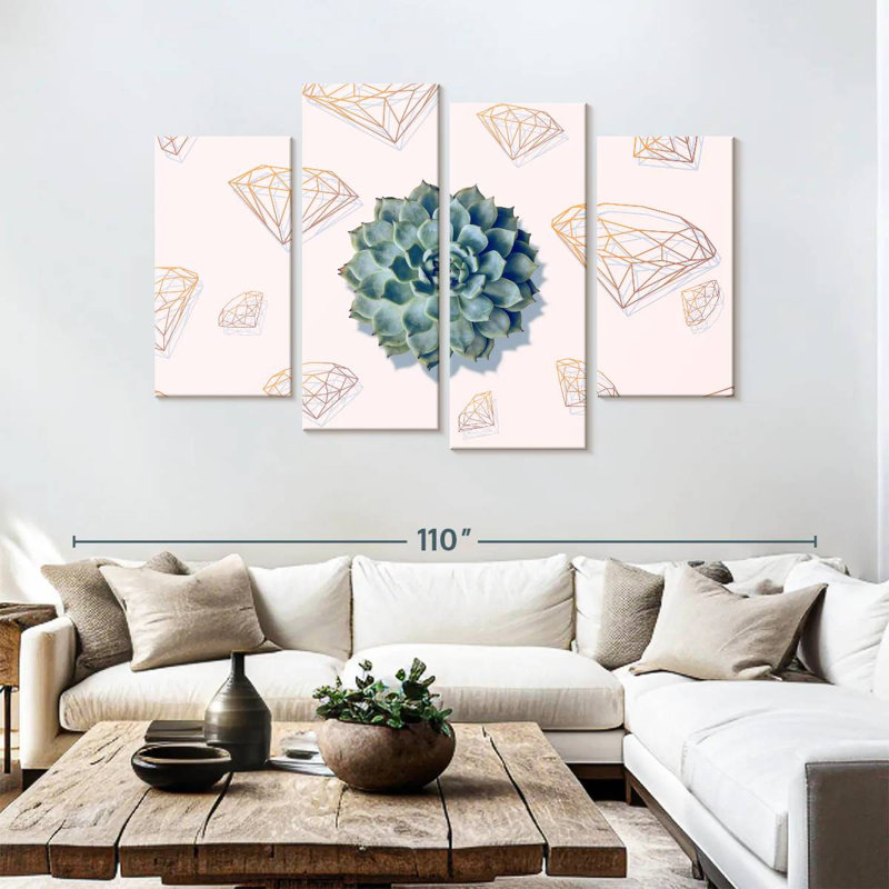 Cool Succulent Plant, H 54 po x l 84 po