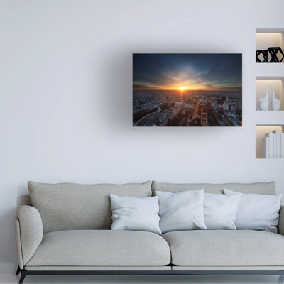 Sebastien Lory Parisian Sunset Canvas Art