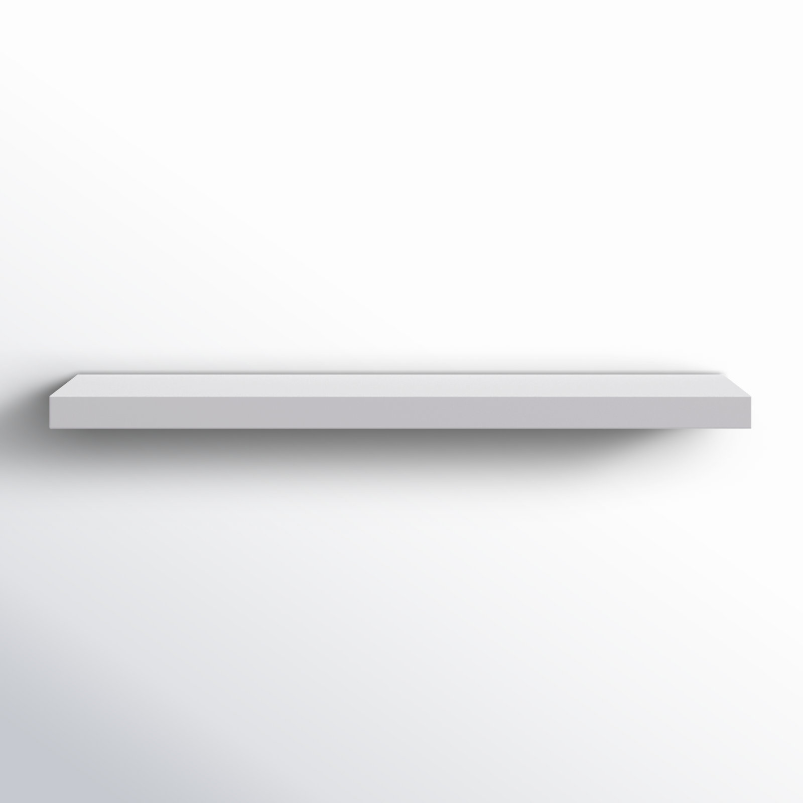 Sherice 75" Floating Shelf, 1.97" H x 43.21" W x 10.24" D, White