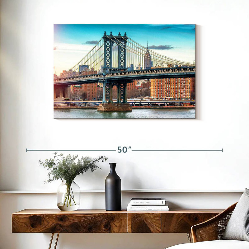 Lilie Manhattan Bridge, couleur, H 24 po x l 36 po