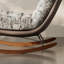 Chaise berçante en bois massif luxueuse et confortable