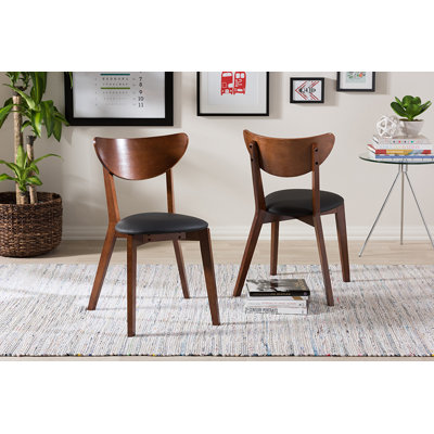 Kemmer 18.9'' H Upholstered Walnut Side Chair