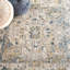 Tapis oriental bleu / jaune / ivoire-1792710026