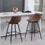 Upholstered Counter Stool with Metal Frame-61601233-135456940