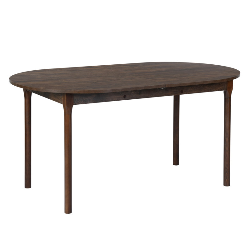 Dangela Extendable Oval Dining Table, Walnut, Walnut