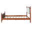 Structure de chambre à coucher rembourrée en velours de bois pour grand lit Sturdy