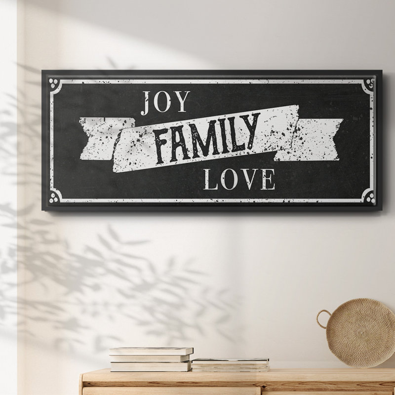 Joy Family Love - toile encadrée