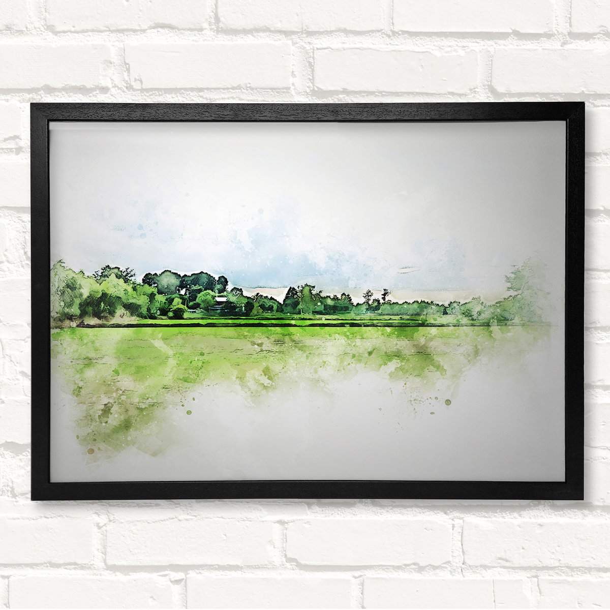 Metro Lane Closed Corner Frame Art Prints on Wood Wayfair co uk