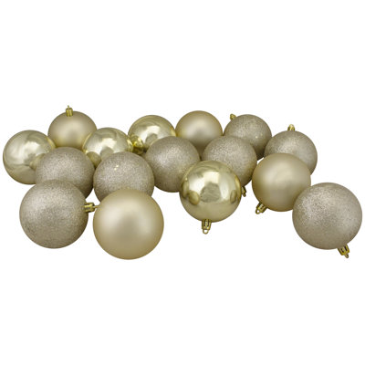 Shatterproof 4-Finish Christmas Ball Ornament