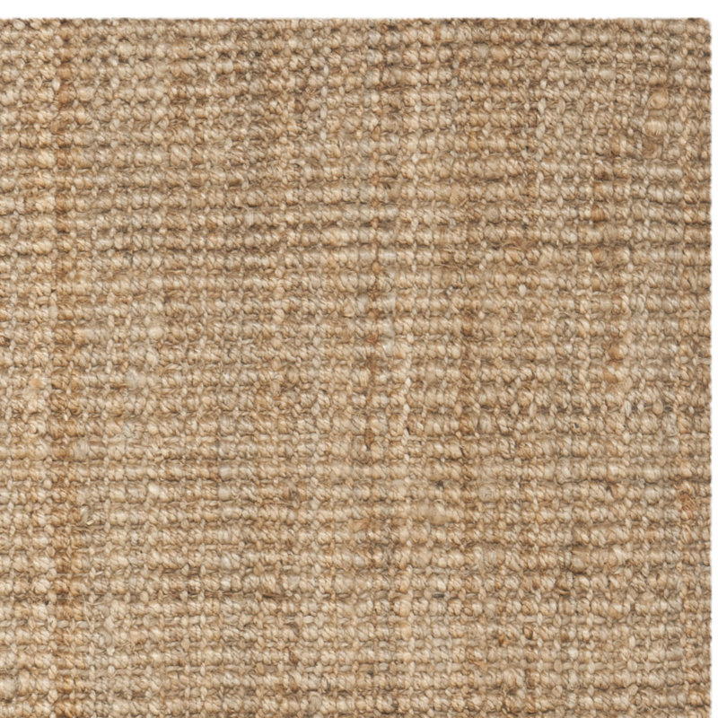 Calidia Natural Fiber Hand Woven Jute Solid Color Rug, Rectangle 5' x 8'