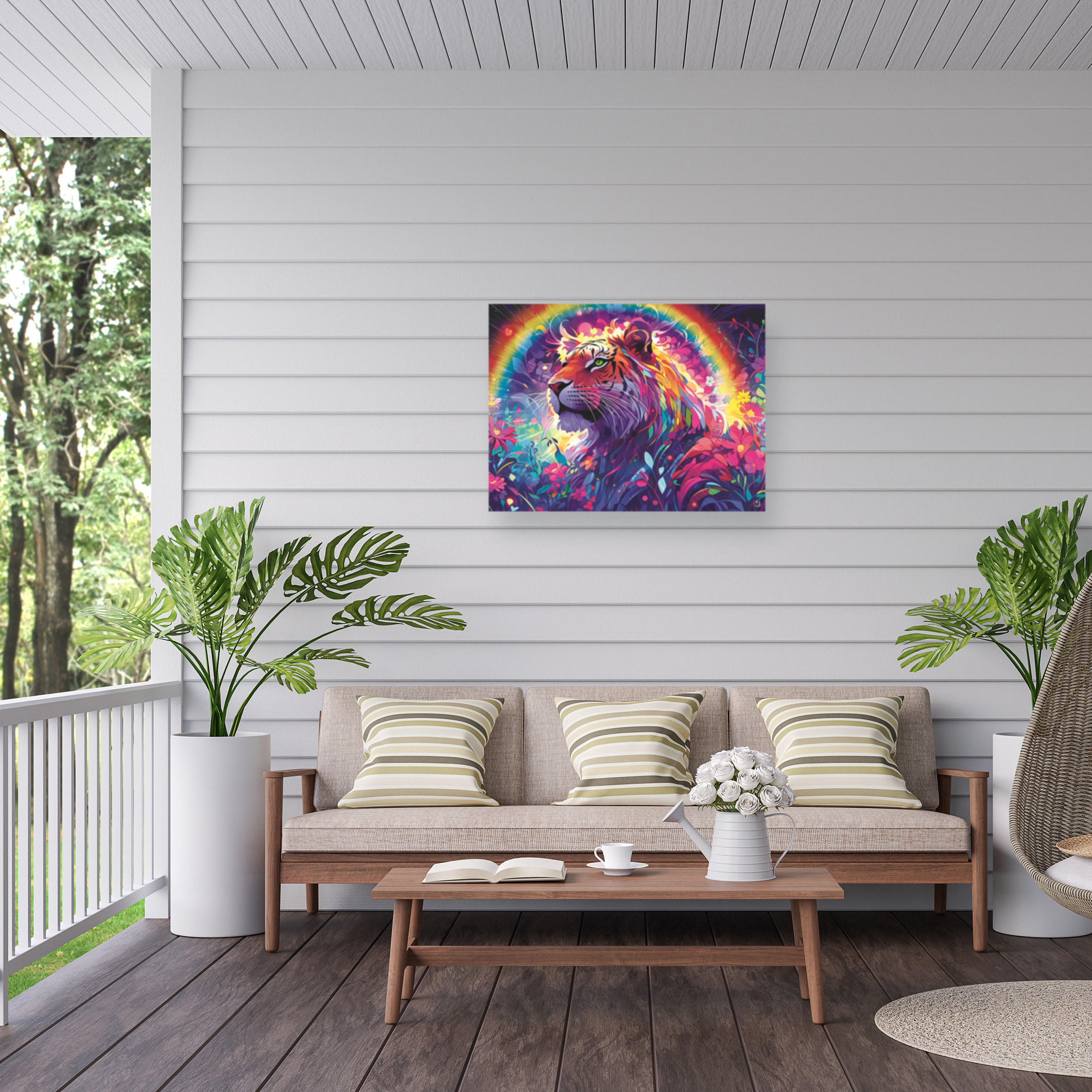 Winston Porter Michael David Ward Tiger Magic Outdoor Canvas | Wayfair