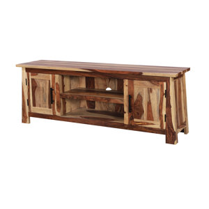 Silvijo Solid Sheesham Wood TV Stand, Natural