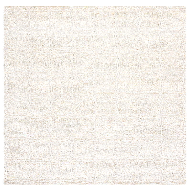 Manhattan Hand Woven Wool;Cotton Solid Color Rug, Square 6'