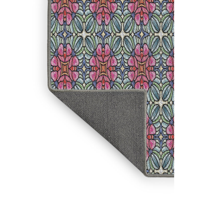 Tapis décoratif rose, Rectangle 5 pi x 7 pi