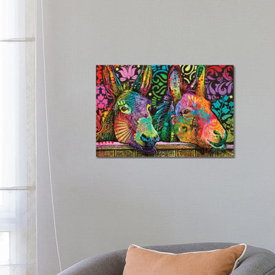 Donkeys 1 Piece Wrapped Canvas Painting