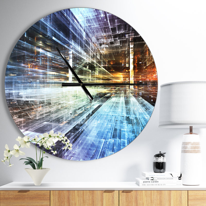 Futur industriel - Horloge murale moderne, Moyen