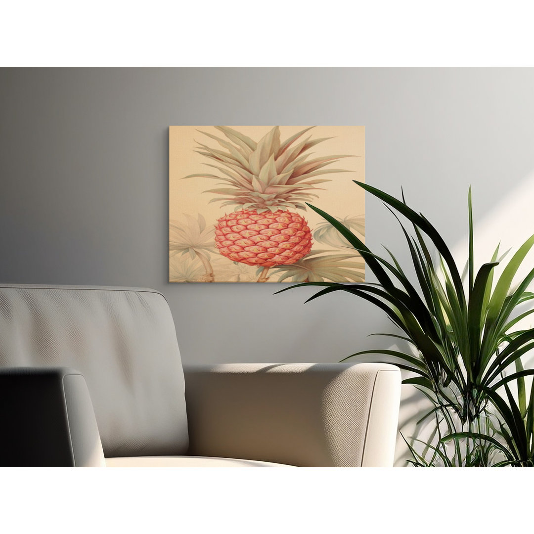 Vintage Pineapple Botanical Canvas Wall Art