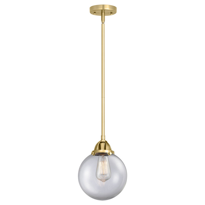 Nouveau 2 - Frederick - Mini-luminaire suspendu sur tige 1 lumière - Ampoule DEL - - Abat-jour, H 44 po x l 8 po x P 8 po