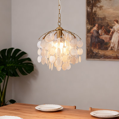 Lustre irisé 12,6 pouces Capiz Shell