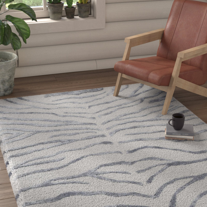 Zebra Animal Print Hand Woven Area Rug, Rectangle 153 x 244cm