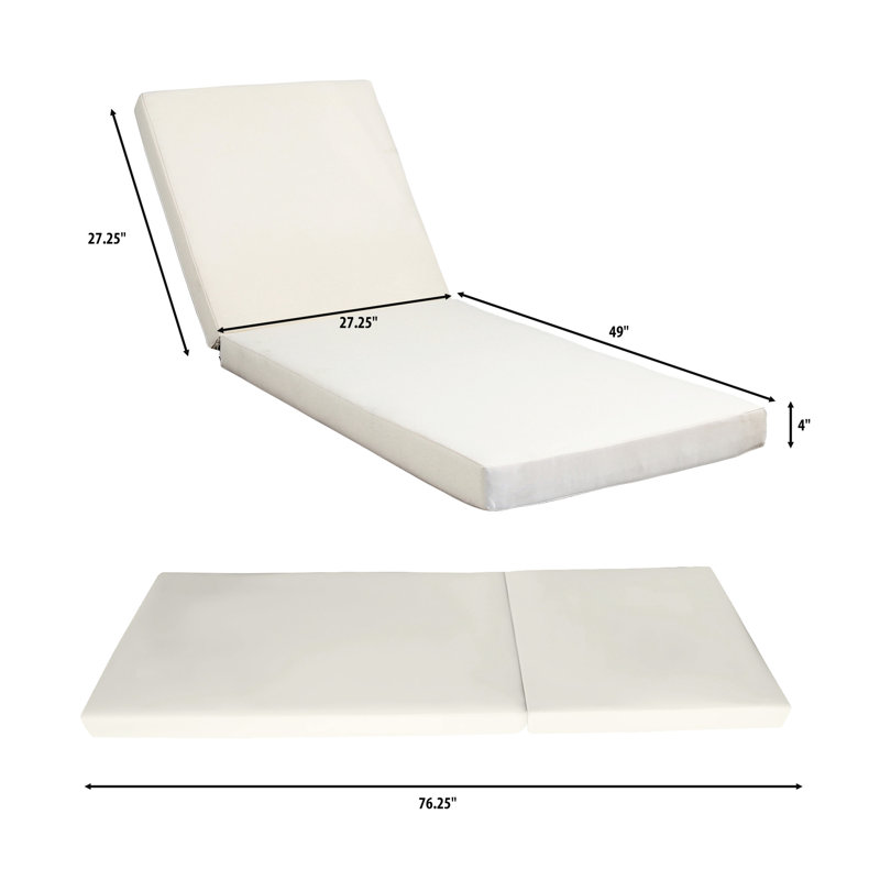 / Coussin de repos lombaire méridienne - eau, 27,75 po x P 77,79 po 3,97 po, crème, rembourrage extérieur rembourré de mousse