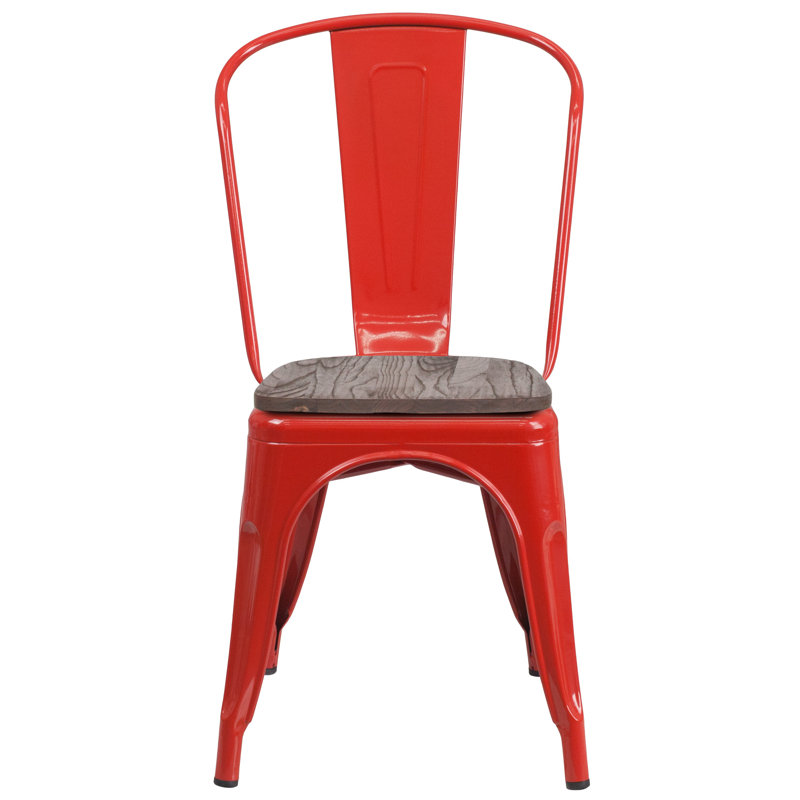 Chaise empilable Ketchum, rouge