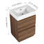 Meuble-lavabo moderne de 24 pouces avec lavabo simple, rangement à deux tiroirs et fabrication en bois d'ingénierie imperméable-126233495-126233496
