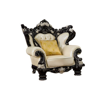 American Solid Wood Sofa Chair Leather Armchair